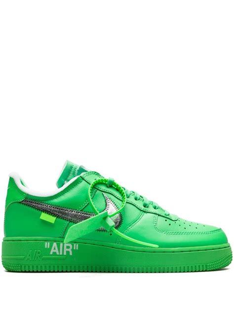 Nike X Off White Air Force 1 Low Brooklyn Sneakers Green Farfetch