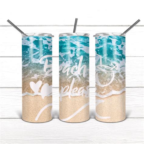 Oz Skinny Tumbler Beach Wrap Tapered Straight Template Etsy In