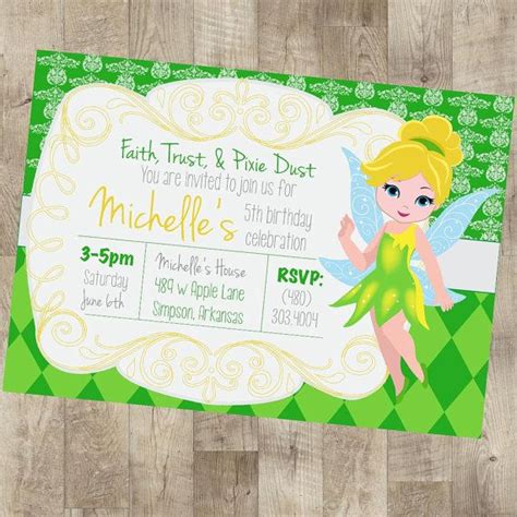 Tinker Bell Party Invitation Birthday Party Invite In 2023