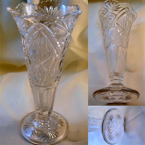 Vintage Pressed Glass Vase