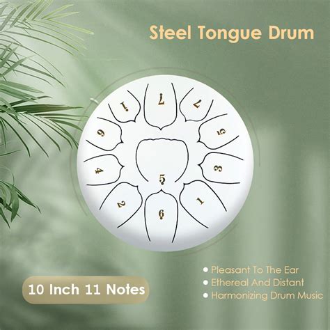 Buy 10 Inch Steel Tongue Drum 11 Notes Handpan Drum With Drum Mallet