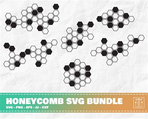 Honeycomb SVG Bundle 2 Honeycomb Clipart Honey Svg Beehive - Etsy