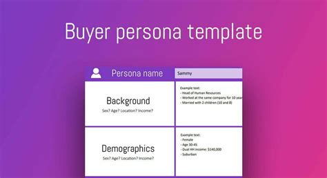 Buyer Persona Template - Fully Editable PDF