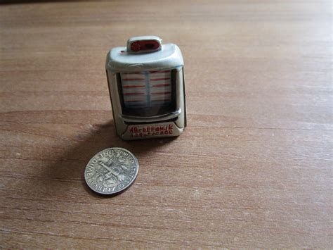 Miniature Table Jukebox, Mini 1950's Style Mini Table Diner Jukebox, Style #38, Dollhouse ...