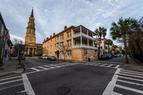 Historic Downtown Charleston South Carolina On A Warm Day Editorial