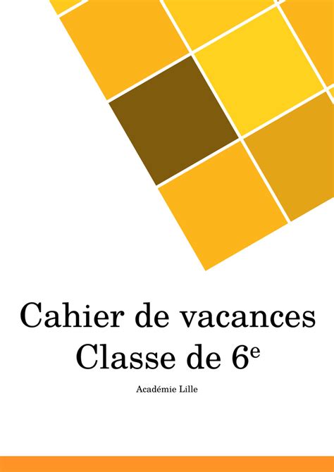 Cahier De Vacances Math Matiques De E Vers E