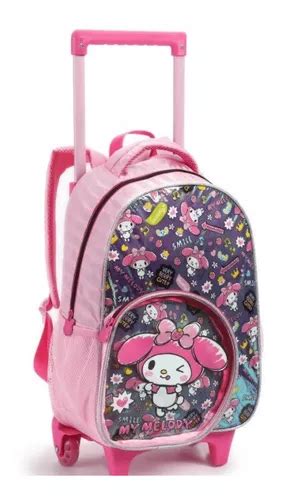 Morral Escolar Sanrio Rodinha Color Rosa L Mercadolibre