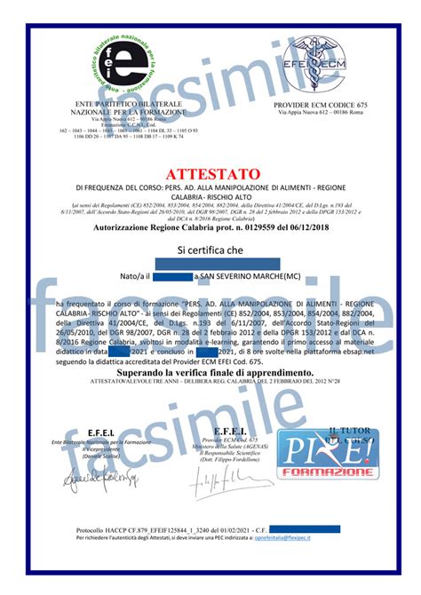 Corso Haccp Sicurezza Alimentare Cat A Rischio Alto Pixe