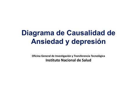 Diagrama de Causalidad de Ansiedad y depresión