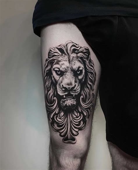 Share more than 67 calf lion tattoo leg best - in.cdgdbentre