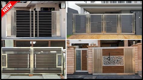 Modern Stainless Steel Entrance Gate Design