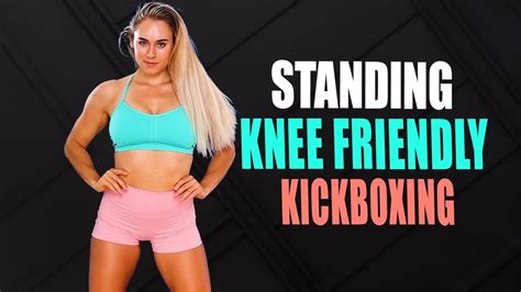 Standing Knee Friendly Fat Burn Cardio Kickboxing No Squats No Lunges