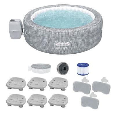 Coleman Saluspa Sicily Airjet Inflatable Hot Tub With 6 Pack Of Bestway