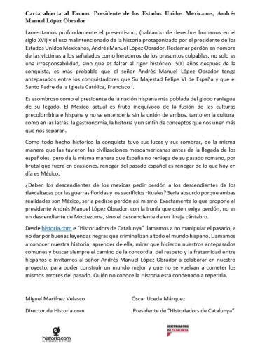 Carta Abierta Al Excmo Presidente De Los Estados Unidos Mexicanos Andrés Manuel López Obrador