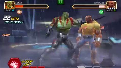 Drax Vsluke Cage Battle Marvel Contest Of Champions Youtube