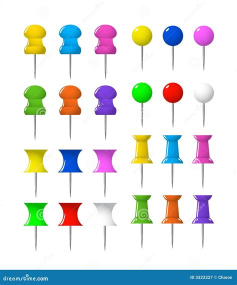 Colorful Push Pins Pushpins Stationery Royalty Free Stock Photography