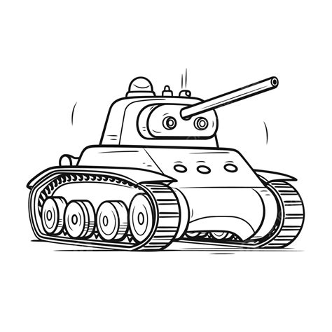 One Image From A Series Of Tank Coloring Pages Outline Sketch Drawing