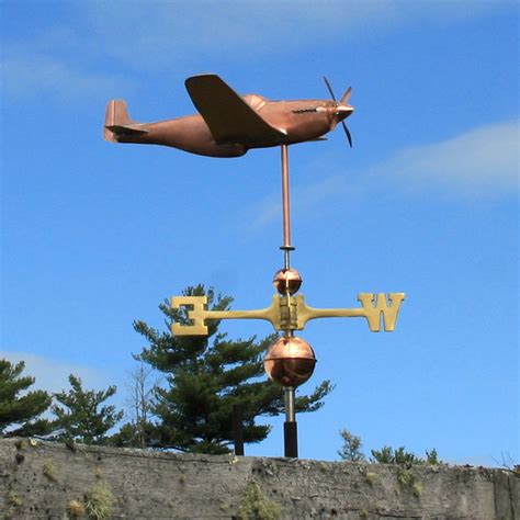 P51 Mustang Fighter Airplane Weathervane Handmade In Usa