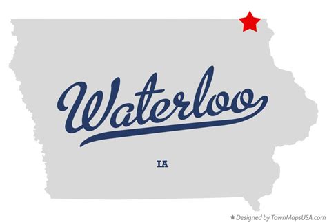 Map Of Waterloo Allamakee County Ia Iowa