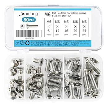 Joamang M X Mm Mm Mm Mm Mm Flat Head Hex Socket Cap Screws