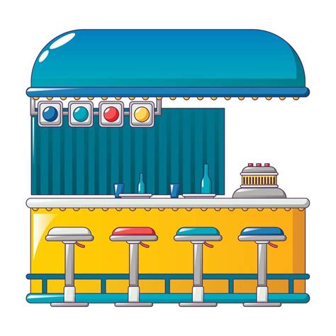 Beach bar icon, cartoon style 15098885 Vector Art at Vecteezy