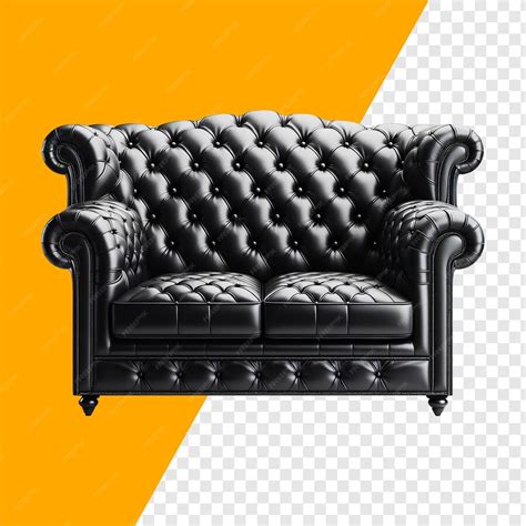 Premium Psd Black 2 Seater Sofa Psd