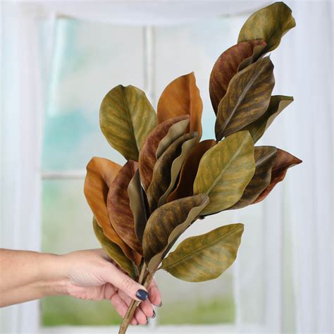 Artificial Magnolia Leaf Spray Picks And Stems Floral Supplies