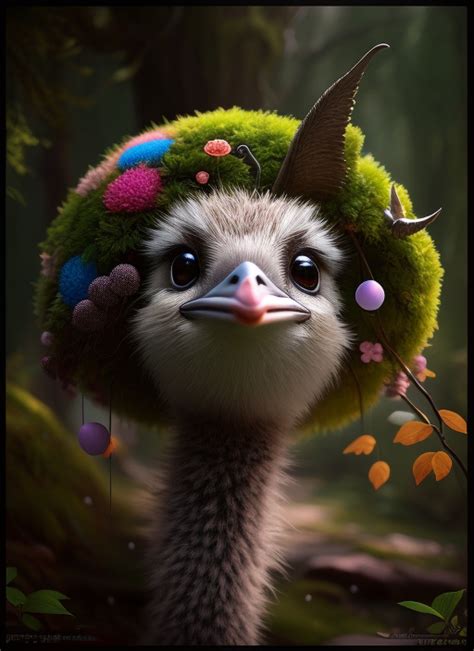 Cute baby ostrich fantasy art by Anna Hälinen Playground