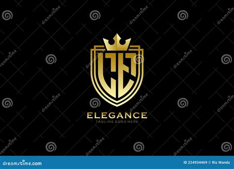 Initial Lt Elegant Luxury Monogram Logo Or Badge Template With Scrolls