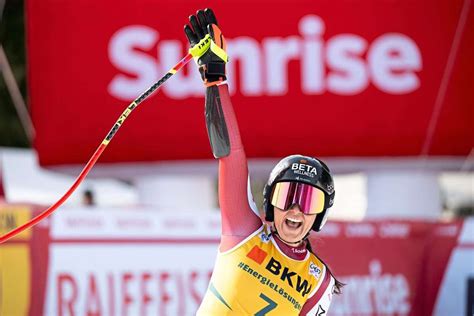 Stephanie Venier Feiert In Crans Montana Premierensieg Im Super G