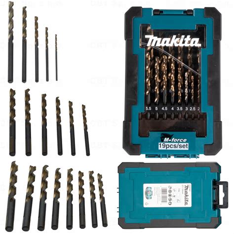 ZESTAW WIERTEŁ DO METALU HSS 19SZT 1 10MM MFORCE WIERTŁA D 67583 MAKITA