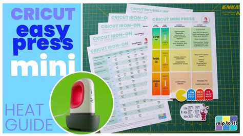 How To Use The Cricut Easypress Mini Heat Press Temperature Chart Youtube