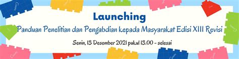 Launching Panduan Penelitian Dan Pengabdian Kepada Masyarakat Edisi