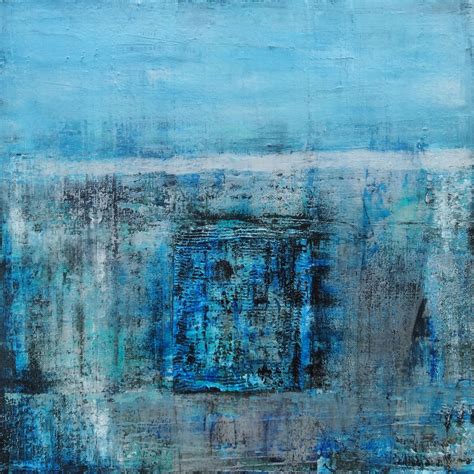 Composition En Bleu Et Argent Painting By Martine SENTEIN Saatchi Art