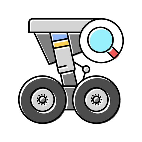 Landing Gear Check Aircraft Color Icon Vector Illustration