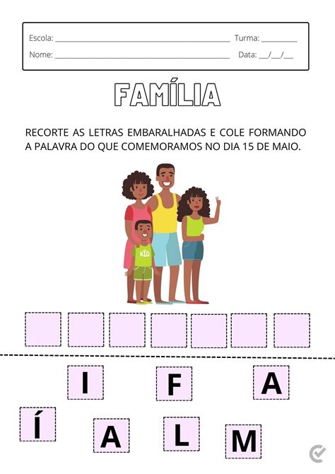 Atividades Sobre Familia Para Educacao Infantil E Anos Inicias Eroppa