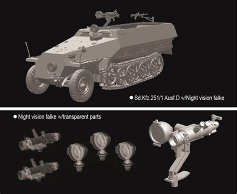 Scalehobbyist Sd Kfz 251 1 Ausf D W Night Vision Falke By Dragon