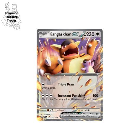 Pokemon 151 Kangaskhan Ex Card Hobbies Toys Toys Games On Carousell