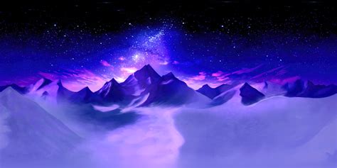 ArtStation - Starry Snow Night HDRI 12K | Game Assets