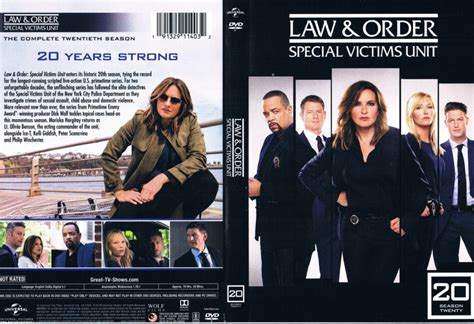 Law and Order Special Victims Unit Season 20 R1 DVD Cover & Labels - DVDcover.Com