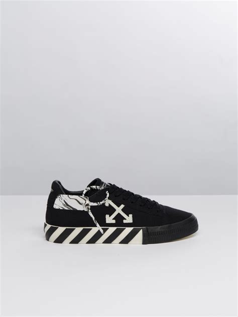 Vulcanized Low Top Sneakers In Black Off White Official US