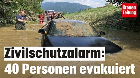 Zivilschutzalarm Steiermark Versinkt 40 Personen Nach Schweren