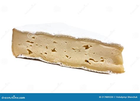 Tri Ngulo Delicioso De Queijo Brie Em Branco Foto De Stock Imagem De