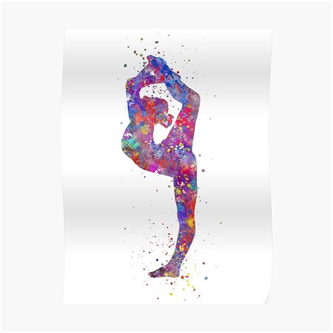 Gymnastics Girl Watercolor Gymnastics Teen Gift Gymnastics Wall Art