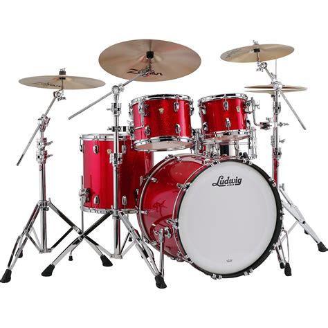 Ludwig Classic Maple 4 Piece Mod Shell Pack With 22 Bass Drum Red Sparkle Guitar Center