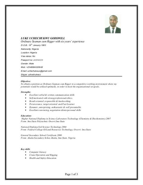 Luke Seafarer Resume