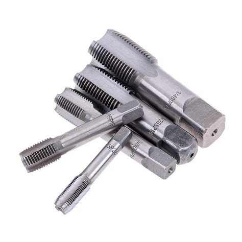 Buy 5x Taper Pipe Tap Metal Screw Thread Cutting Tools For G1 8 1 4 3 8