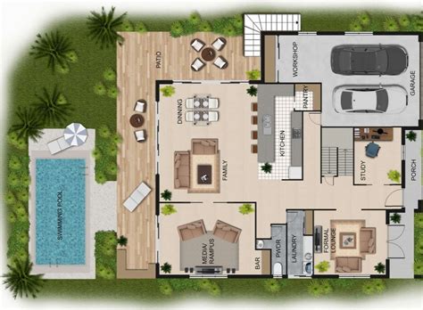 +16 Planos De Casas Modernas Con Piscina Ideas - heaneystephan.hyperphp.com