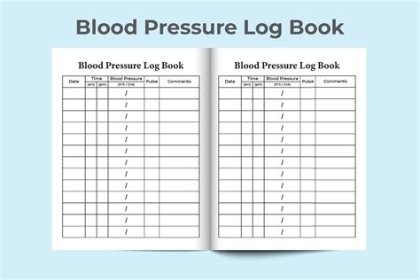 Blood Pressure Notebook Interior Pulse Tracker Journal Template Blood