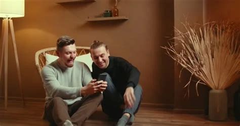 Cute Male Gay Couple Spend Time Sitting Stock Video Pond5